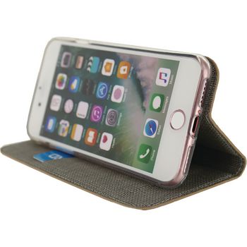 MOB-22982 Smartphone premium gelly book case apple iphone 7 / apple iphone 8 bruin In gebruik foto