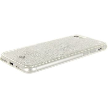MOB-23049 Smartphone glitter case apple iphone 7 / apple iphone 8 zilver In gebruik foto