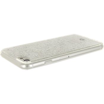 MOB-23049 Smartphone glitter case apple iphone 7 / apple iphone 8 zilver In gebruik foto