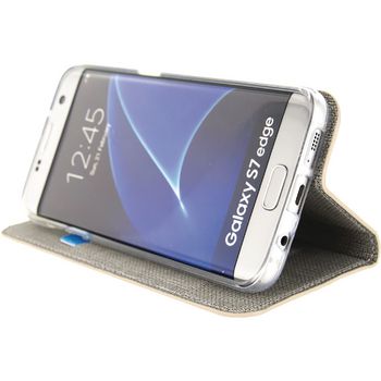 MOB-23055 Smartphone premium gelly book case samsung galaxy s7 edge bruin In gebruik foto