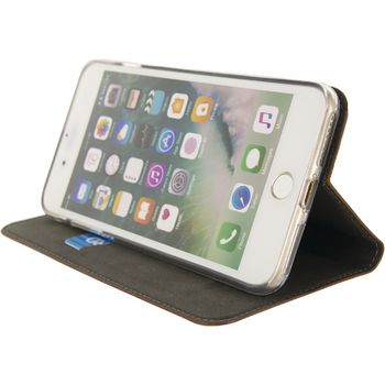 MOB-23063 Smartphone premium gelly book case apple iphone 7 plus bruin In gebruik foto