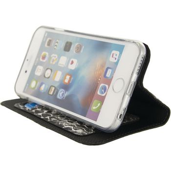 MOB-23085 Smartphone special edition premium gelly book case apple iphone 6 / 6s zwart In gebruik foto