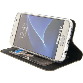MOB-23092 Smartphone special edition premium gelly book case samsung galaxy s7 bruin In gebruik foto