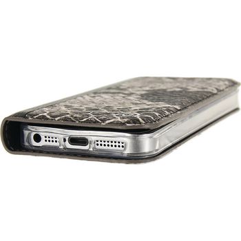 MOB-23094 Smartphone special edition premium gelly book case apple iphone 5 / 5s / se bruin In gebruik foto