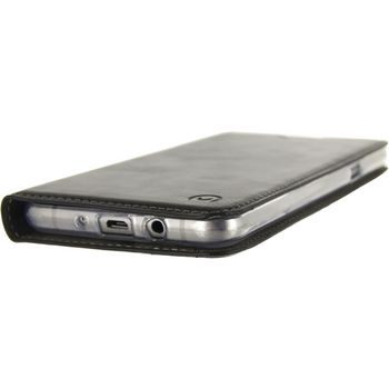 MOB-23103 Smartphone premium gelly book case samsung galaxy j7 2016 zwart In gebruik foto