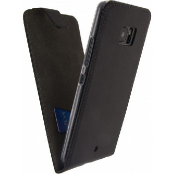 MOB-23174 Smartphone classic gelly flip case htc u ultra zwart In gebruik foto