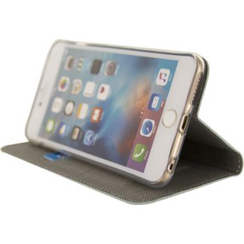 MOB-23180 Smartphone premium gelly book case apple iphone 6 plus / 6s plus blauw In gebruik foto