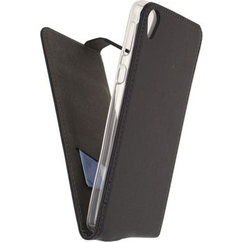 MOB-23212 Smartphone classic gelly flip case sony xperia e5 zwart