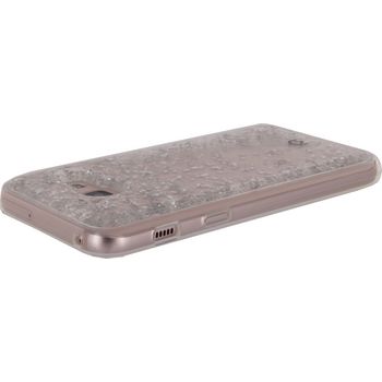 MOB-23251 Smartphone glitter case samsung galaxy a3 2017 zilver In gebruik foto