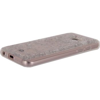 MOB-23251 Smartphone glitter case samsung galaxy a3 2017 zilver In gebruik foto