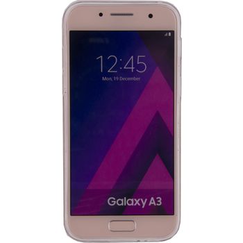 MOB-23252 Smartphone glitter case samsung galaxy a3 2017 goud In gebruik foto