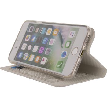 MOB-23335 Smartphone premium gelly book case apple iphone 7 / apple iphone 8 grijs In gebruik foto