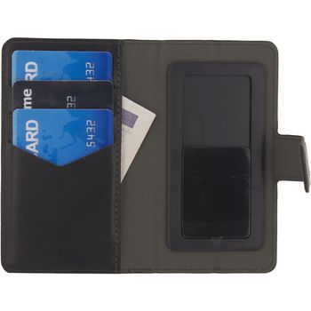 MOB-23461 Smartphone wallet-book universeel l zwart In gebruik foto