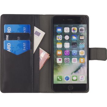 MOB-23462 Smartphone wallet-book zwart In gebruik foto