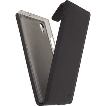 MOB-23506 Smartphone classic gelly flip case sony xperia xa1 zwart In gebruik foto