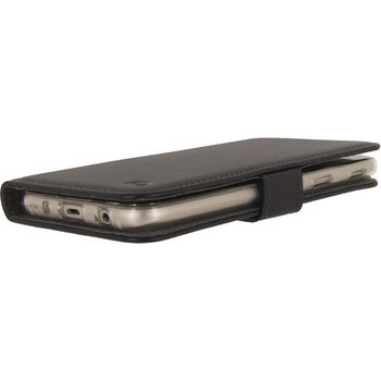 MOB-23515 Smartphone classic wallet book case samsung galaxy j3 2017 zwart In gebruik foto