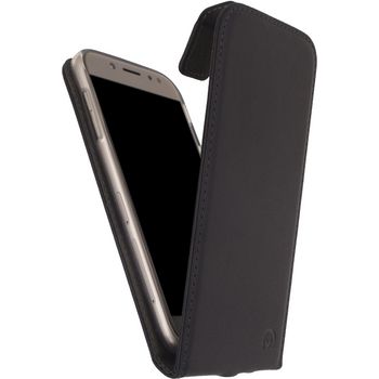 MOB-23545 Smartphone classic gelly flip case samsung galaxy j7 2017 zwart In gebruik foto