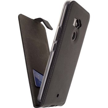 MOB-23964 Smartphone classic gelly flip case htc u11+ zwart In gebruik foto