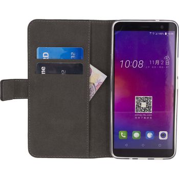 MOB-23965 Smartphone classic gelly wallet book case htc u11+ zwart Product foto