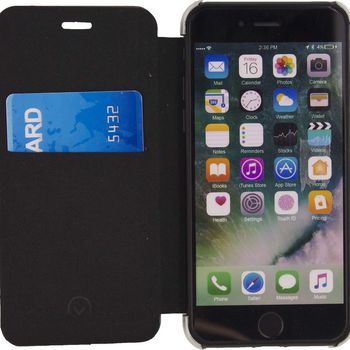 MOB-23972 Smartphone elegant book case apple iphone 7 / apple iphone 8 zilver Product foto