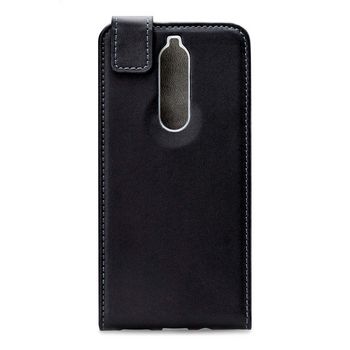 MOB-24397 Smartphone classic gelly flip case nokia 5.1/5 (2018) zwart