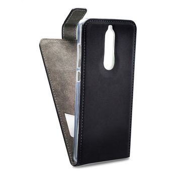 MOB-24397 Smartphone classic gelly flip case nokia 5.1/5 (2018) zwart Product foto