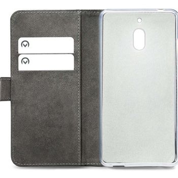 MOB-24402 Smartphone classic gelly wallet book case nokia 2.1/2 (2018) zwart In gebruik foto