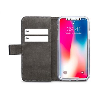 MOB-24517 Smartphone classic gelly wallet book case apple iphone xs max zwart In gebruik foto