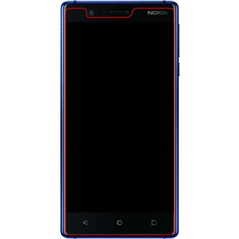 MOB-50842 Safety glass screenprotector nokia 3.1/3 (2018) In gebruik foto