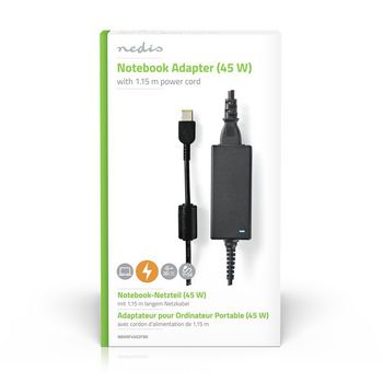 NBARF4502FBK Notebook-adapter 45 w | lenovo square 11 x 5,6 mm | 20 v / 2,25 a | geschikt voor lenovo | incl. voe  foto