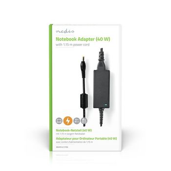 NBARF4517FBK Notebook-adapter 40 w | 5,5 x 1,7 mm | 19 v / 2,15 a | geschikt voor acer | incl. voedingskabel  foto