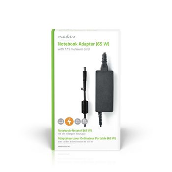 NBARF6505FBK Notebook-adapter | 65 w | 7,4 x 5,0 mm center pin (hp smart plug) | 18.5 vdc | 3,5 a | type-f (cee 7  foto