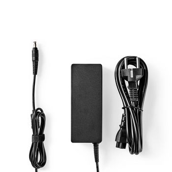 NBARF9003FBK Notebook-adapter 90 w | 5,5 x 3,0 mm centrale pin | 19 v / 4,74 a | geschikt voor samsung | incl. vo Inhoud verpakking foto