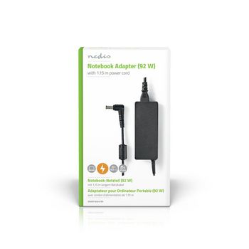NBARF9004FBK Notebook-adapter 92 w | 6,5 x 4,4 mm centrale pin | 19,5 v / 4,7 a | geschikt voor sony | incl. voed  foto