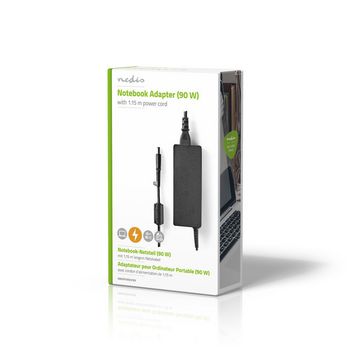 NBARF9005FBK Notebook-adapter | 90 w | 7,4 x 5,0 mm center pin (hp smart plug) | 18.5 vdc | 4.9 a | type-f (cee 7 Verpakking foto