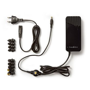 NBARU120WBK Notebook-adapter | universeel met 10 stekkers | 120 w | uitgang 15 v - 24 v