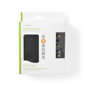 NBARU45WBK Notebookadapter | universeel met 5 stekkers | 45 w | uitgang 9,5 v - 1 a Verpakking foto