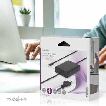 NBAU45110BK Notebook-adapter | gan | 45 w | 5 / 9 / 12 / 15 / 20 v dc | 2.25 / 2.33 / 2.92 / 3.0 a | gebruikt vo Product foto