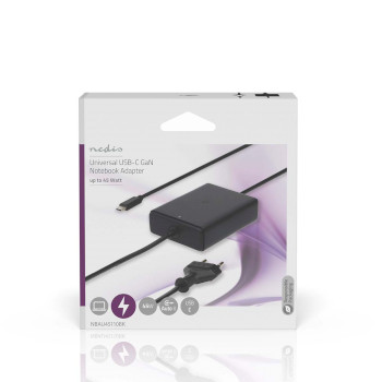 NBAU45110BK Notebook-adapter | gan | 45 w | 5 / 9 / 12 / 15 / 20 v dc | 2.25 / 2.33 / 2.92 / 3.0 a | gebruikt vo  foto