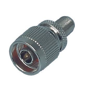 NC-303 Antenne adapter n male - f-connector female zilver