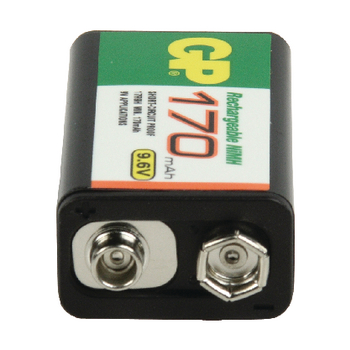 NIMH-GP9V6 Oplaadbare nimh batterij e-block 9.6 v industrial 170 mah 1-polybag Product foto
