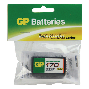 NIMH-GP9V6 Oplaadbare nimh batterij e-block 9.6 v industrial 170 mah 1-polybag