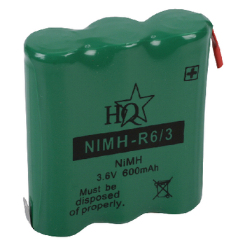 NIMH-R6/3 Oplaadbare nimh batterij pack 3.6 v 600 mah 1-pack