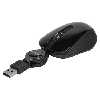 NPMI1080-00 Bedrade muis draagbaar 3 knoppen zwart Product foto
