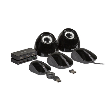 NPMI1080-00 Bedrade muis draagbaar 3 knoppen zwart Product foto