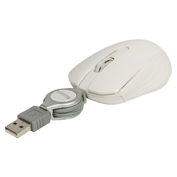 NPMI1080-01 Bedrade muis draagbaar 3 knoppen wit Product foto