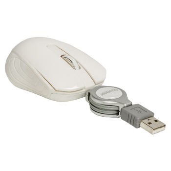 NPMI1080-01 Bedrade muis draagbaar 3 knoppen wit Product foto