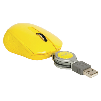 NPMI1080-05 Bedrade muis draagbaar 3 knoppen geel Product foto