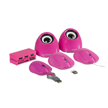 NPMI1080-09 Bedrade muis draagbaar 3 knoppen roze Product foto