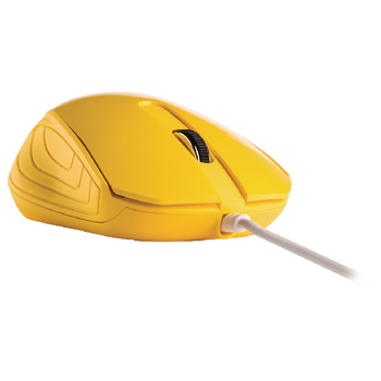 NPMI1180-05 Bedrade muis bureaumodel 3 knoppen geel In gebruik foto